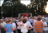 Dancing at Laharn Cross today